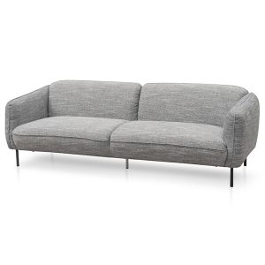 Joanna 3 Seater Fabric Sofa - Dark Spec Grey