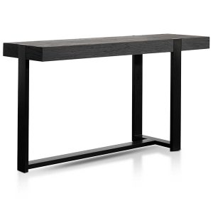 Kohen 1.5m Wooden Console Table - Full Black