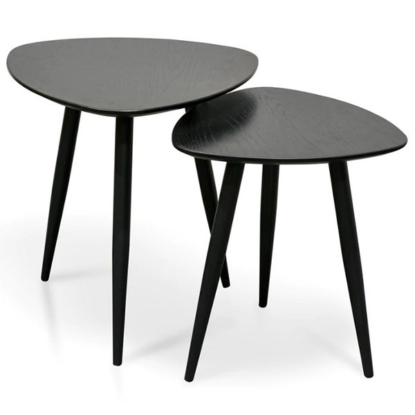Set of 2 - Lauren Side Table - Black