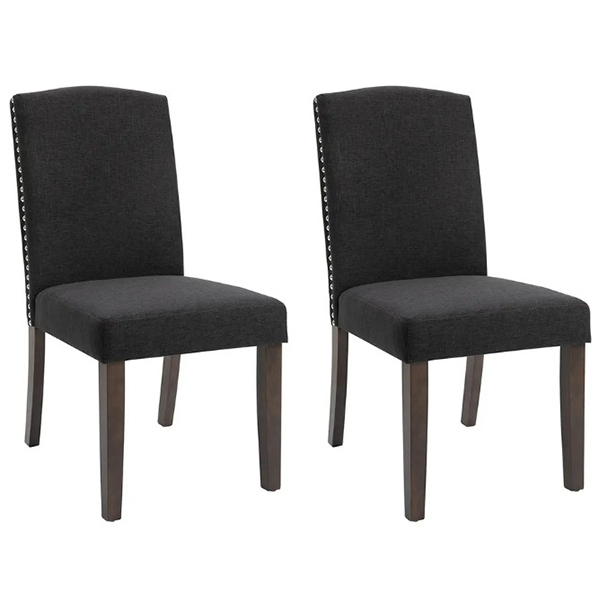 Lethbridge Dining Chair Set of 2 - Charcoal