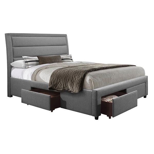 Megan Queen Storage Bed Frame - Grey