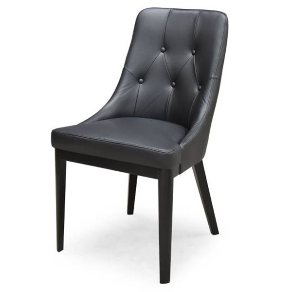 Lucy Leather Dining Chair - Black