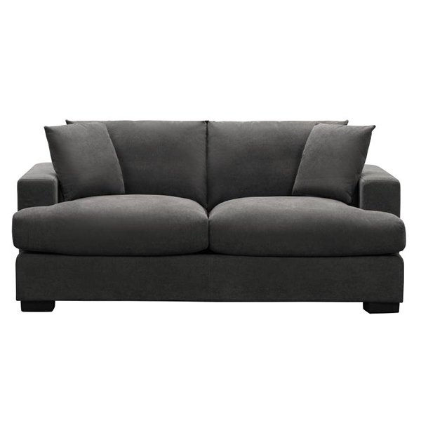 Avery 2 Seater Fabric Sofa – Dark Grey - Cassa Vida