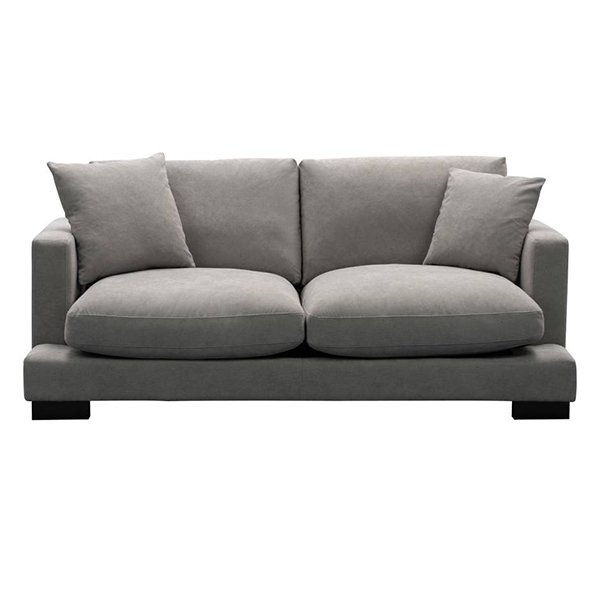 Long Island Fabric 2 Seater Sofa - Light Grey