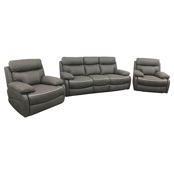 Paulin 5 Seater Upholstered Recliner Sofa Set