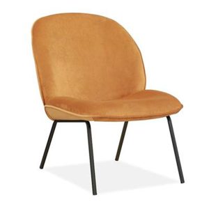 Park Lane Velvet Accent Chair - Mustard