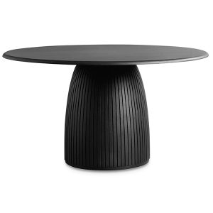 Tonya 1.4m Round Dining Table - Full Black