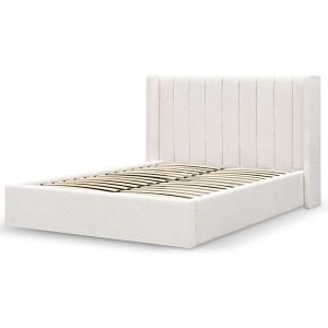 Hillsdale Wide Base Queen Sized Bed Frame - Snow Boucle