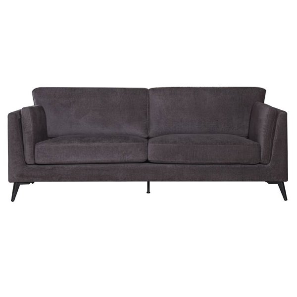Llloyde 3 Seater Upholstered Sofa - Charcoal