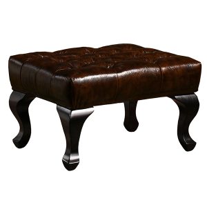 Chesterfield Footstool Leather