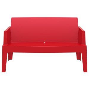 Siesta Box Commercial Grade Indoor 2 Seater Outdoor Sofa - Red