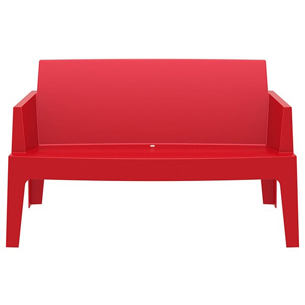 Siesta Box Commercial Grade Indoor 2 Seater Outdoor Sofa - Red