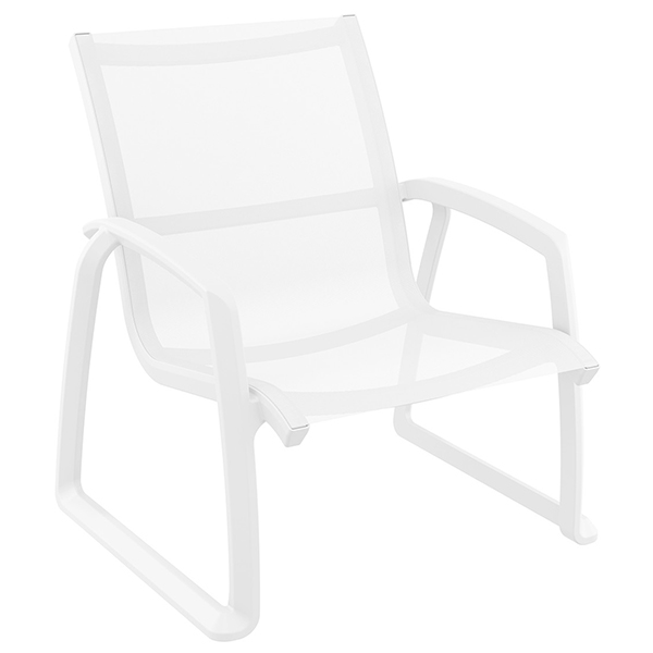 Indoor Outdoor Lounge Armchair - White