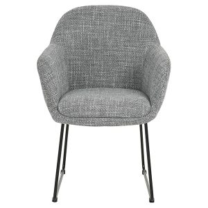 Holken Fabric Carver Dining Chair - Grey