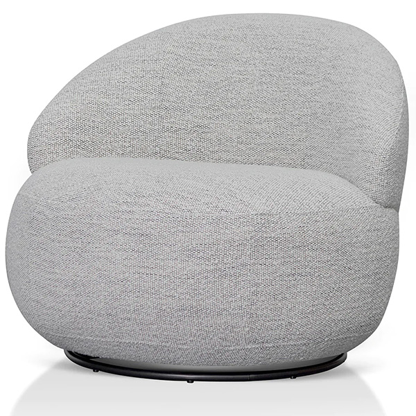 Isla Swivel Fabric Lounge Chair - Fog Grey