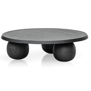 Maxine 100cm Elm Ball Coffee Table – Full Black
