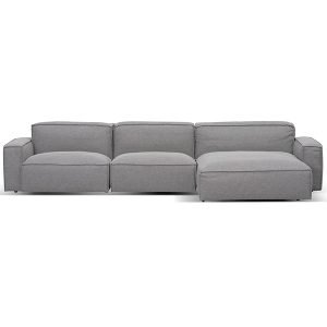 Roshil Right Chaise Sofa - Graphite Grey