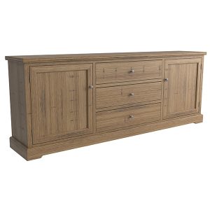 Burnie Solid Timber 220cm Sideboard Buffet