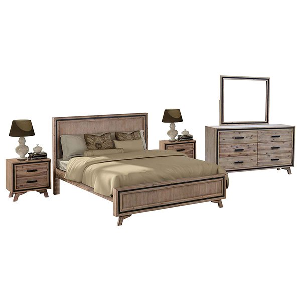 4 Piece Airlie King Bedroom Set with Dresser 1
