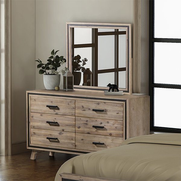 Airlie Acacia Dresser with Mirror 2