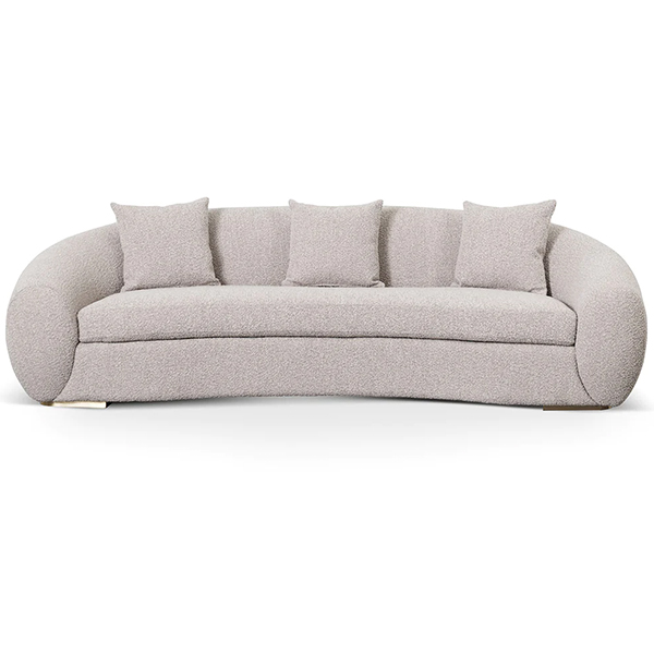 Howard 3 Seater Sofa - Ash Grey Boucle 2