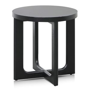 Elizabeth Round Side Table - Full Black (1)