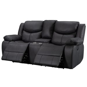 Gladwell 2 Seater Electric Recliner Sofa - Black