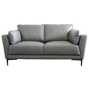 Sapori 2 Seater Leather Sofa - Anthracite 1