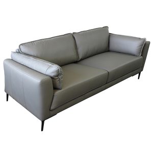 Sapori 3 Seater Leather Sofa - Anthracite 2