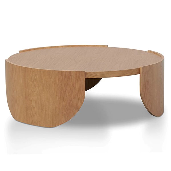 Zoey 1.1m Round Coffee Table - Natural (2)