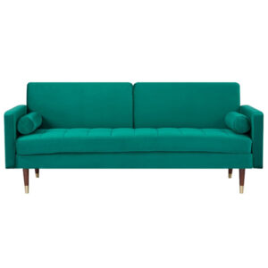 Amelia 3 Seater Fabric Sofa Bed - Green 1
