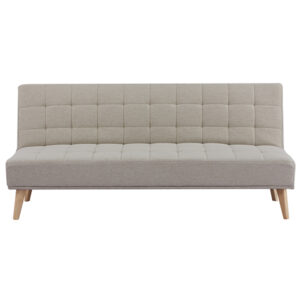 Mairwen Beige 3 Seater Upholstered Sofa Bed 1